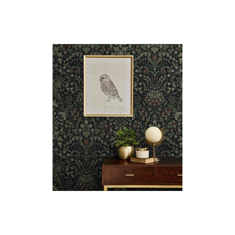 NextWall Filigree Floral Peel and Stick Wallpaper