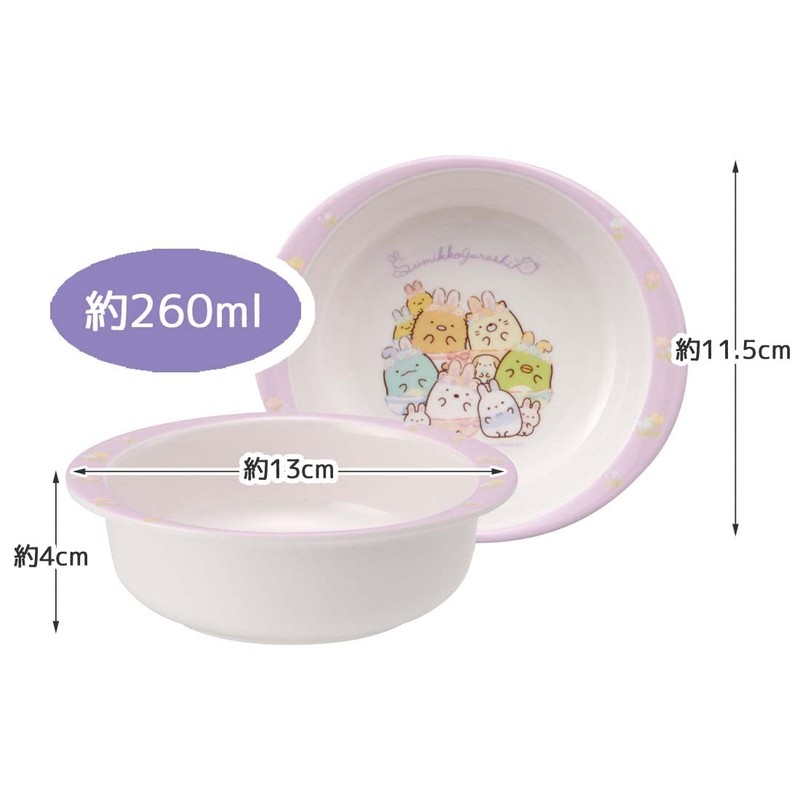 Skater M340-A Melamine Bowl Sumikko Gurashi Rabbit Rice Bowl 9.2