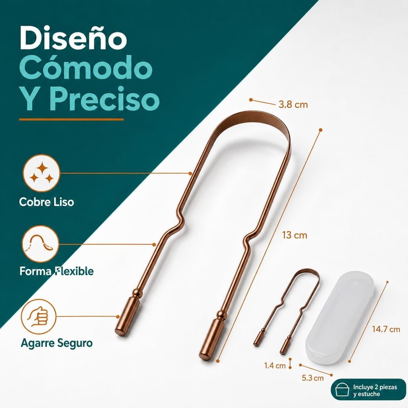Raspador de Lengua de Acero Inoxidable (Paquete de 2)