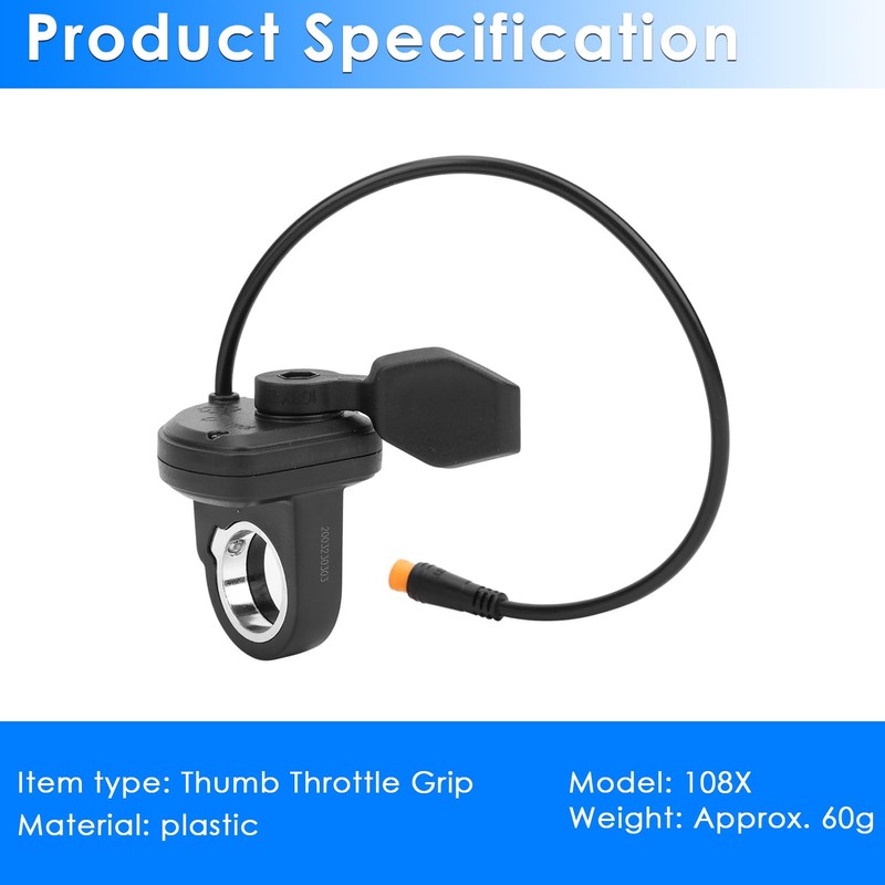 1 Pcs 108X/L E‑Bike Left Electric Speed Governing Thumb Throttle