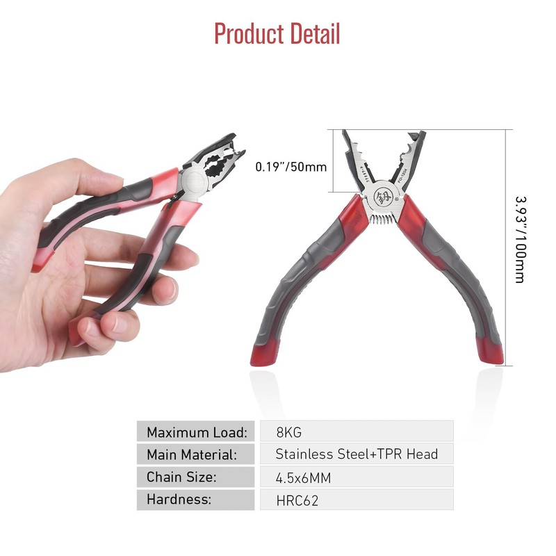 Chain Joining Pliers for Metal Chain Connector, Ball Metal Chain