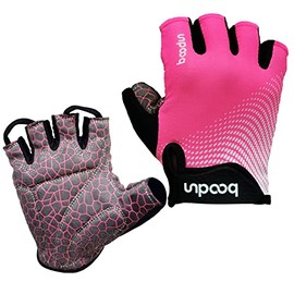 Eroilor Cycling Short Gloves Half Finger Bike Gloves Fitness Gloves for Women/Men - Pink - S