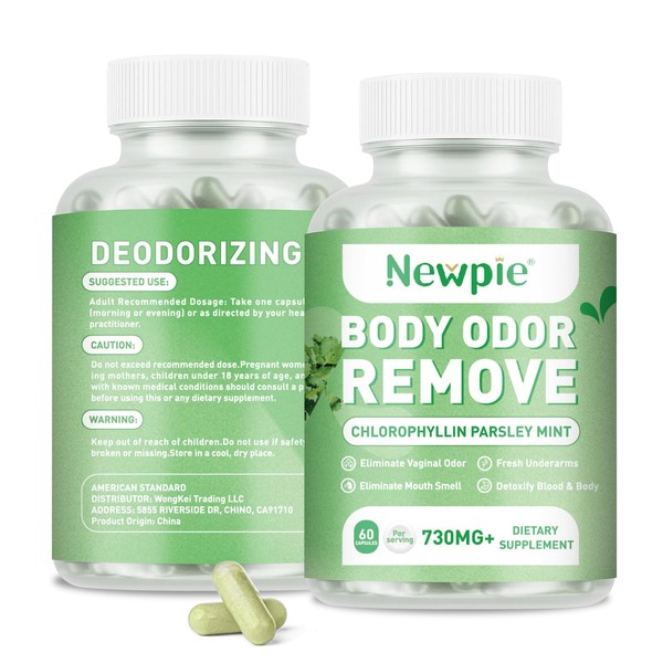 Blltzzz Newpie Body Deodorizing Supplement,Chlorophyll Pills for Breath & Gut