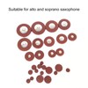 25Pcs Saxophone Pads Brown Sheepskin Sound Hole Resonator Gasket Wind