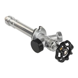 EFIELD 4-inch Anti-Siphon Frost Free Sillcock 1/2 inch Push Fit X 3/4 inch Hose Bibb, Chrome Plated Brass Body (4-inch Length)