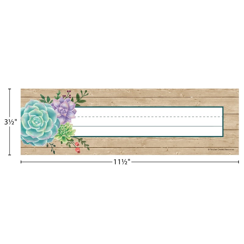 Teacher Created Resources Rustic Bloom Name Plates (TCR8555)