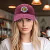 Waldeal Pickleball Hat for Women, Ajustable Embroidered Daisy Washed Denim