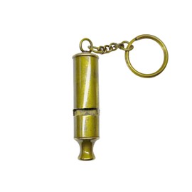 FTWDesign Brass Whistle Keyring, gold
