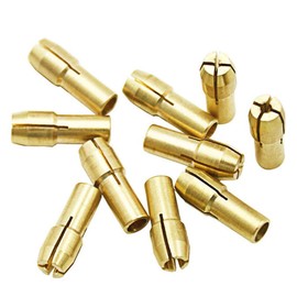 10 Pcs Brass Drill Chuck Precision 0.5-3.2mm Brass Collet Drill Chuck Fits Dremel Rotary Tools Collect Chuck Holder Electric Grinding Drill