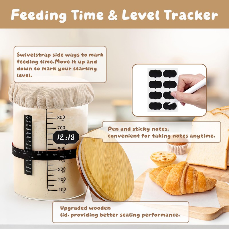 Googgoing Banneton Bread Proofing Basket Set, Sourdough Starter Kit with