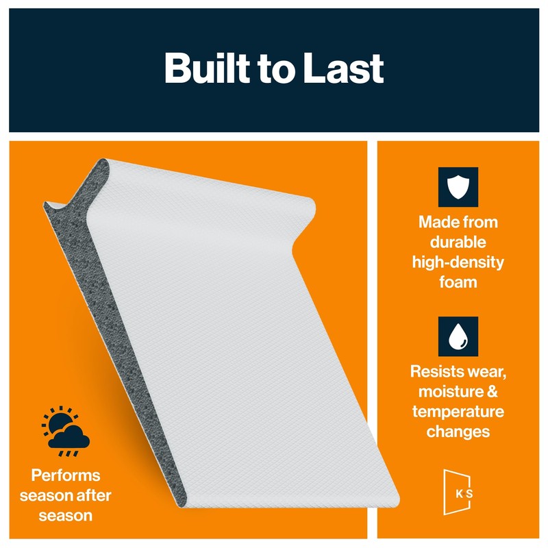 KS Hardware Superior Door Corner Seal, Raised Fin Tucks Behind