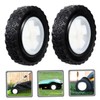 Outanaya 2pcs Solid Mute Rubber Lawn Mower Wheels Heavy-duty Casters