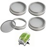 4 Pack Sprouting Lids for Mason Jars, 304 Stainless Steel