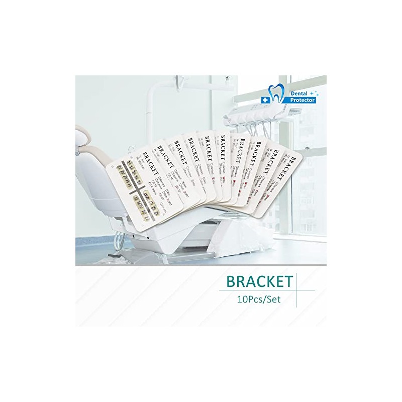 Protector Soportes dentales, 200 unidades/10 paquetes de Brackets de acero