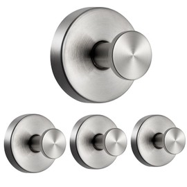 Suction Cup Hooks for Hanging, for Shower Hooks, Bathroom Shower for loofah for Glass Windows, Mirror, Tile, Adhesive Towel Hooks for Hanging Bath Ball, Robe, Towel (Sliver-4Pack)