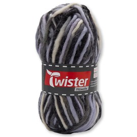 Frida's Wollhaus Twister 50 g Felt Wool Colour Winter Yarn Knitting Crochet Felting Wool 9 Colours (115 | Granite)