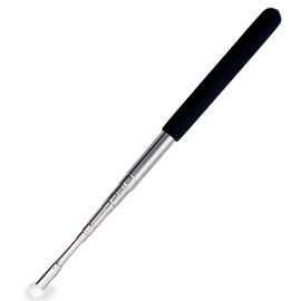 1 x extendable pointer stick, 100 cm, extendable, telescopic pointer rod, whiteboard pointer, stainless steel with felt head, for teachers, whiteboard, black