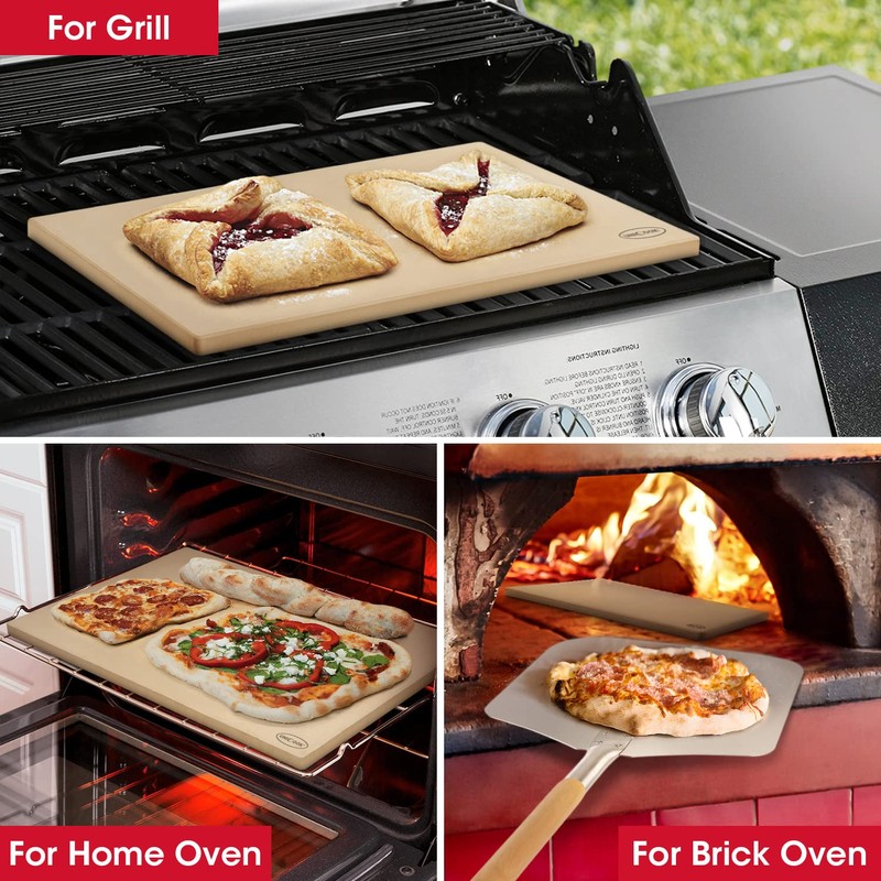 Unicook XX-Large Pizza Stone 26" x 17.5" x 0.6" for