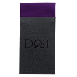 DQT Plain Satin Pre Folded Straight Fold Pocket Square Handkerchief for Men - Purple