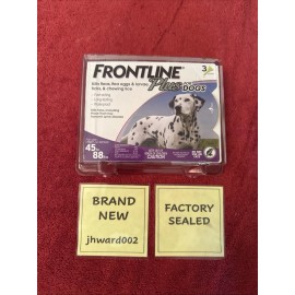 FRONTLINE Plus for Dogs 45-88 lbs - 3 Doses Double Factory Sealed Ships Free!