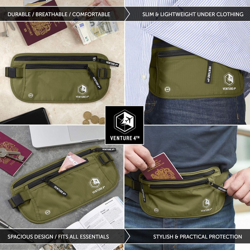 Travel Money Belt for Men and Women - Concealed Travel