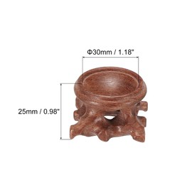 MECCANIXITY Wooden Ball Stand Holders Displays Base 30mm Diameter Red for Crystal Ball Stone Pack of 2