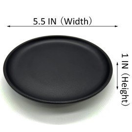 ASFUNG, Jewelry Dish Organizer Serving Tray for Vanity Necklace Bracelet Wedding Party Decor Women Girls Round Frosted Black