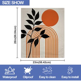 Boho Plant Dishwasher Magnet Cover,Front Dishwasher Cover Decoration Reusable Decorative Magnetic Cover for Home Kitcen Appliance 23x26 Inch