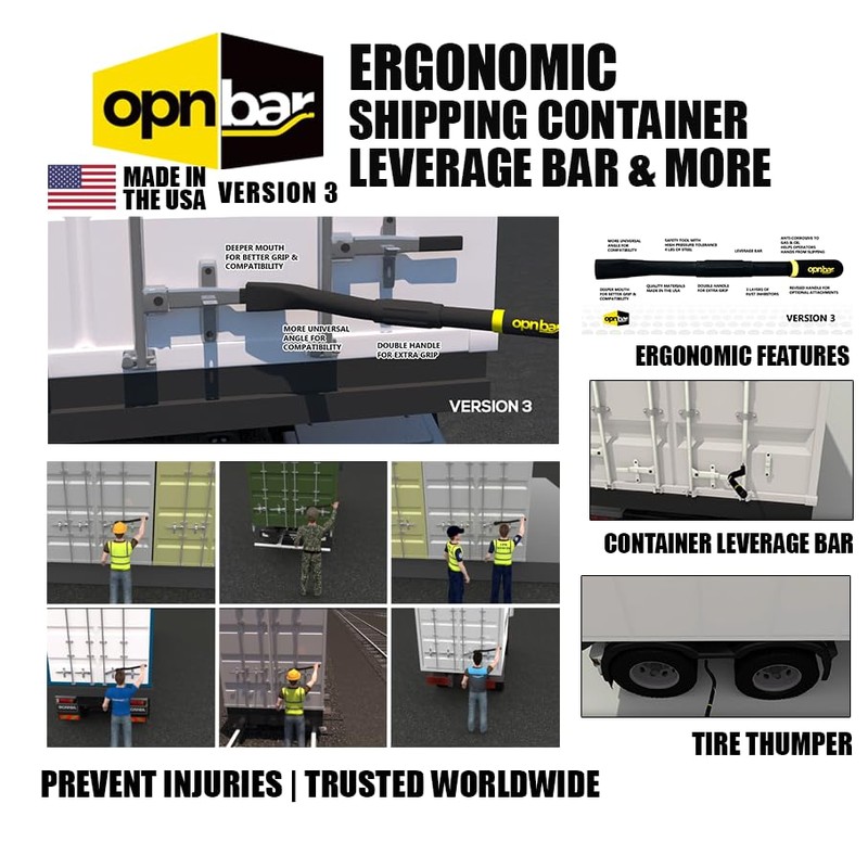 OPNBar Version 3 (1 Pack) Large Mouth Leverage Bar -