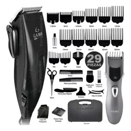 Kit Máquina Peluquería Recortadora Cabello Pelo Barba Viaje Color Negro                                                                               
