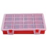 DURATOOL D01829 10 Compartment Organiser Box, Red - 35mm x
