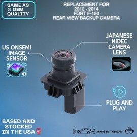 Backup Camera Replaces for 2012 2013 2014 Ford F-150 Lincoln Mark LT OE Part # AL3Z-19G490-A, BL3Z-19G490-B, CL3Z-19G490-C, CL3Z-19G490-D, EL3Z-19G490-D