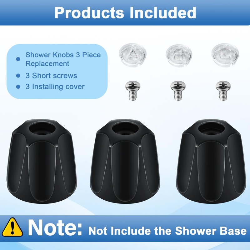 UCDETD Metal Shower Knobs 3 Piece Replacement, Compatible with Price