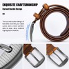 GSG Mens Leather Belts Double Stitched Belts for Jeans, Suits,
