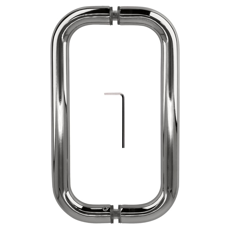 CRL 8" Chrome (BM Series) Back-to-Back Tubular Handle without Metal