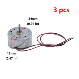 Antrader DC Motor Mini 5V 6000RPM Electric Motor with Wire for DIY Toys Pack of 3