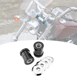 Wsays Handlebar Riser Bushings Damper Kit Black Compatible with Harley Softail Dyna FXR 1973-2017, Fit Sportster XL 1973-2023