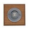 Modern Living Square Wireless Doorbell in Honey and Brushed Nickel