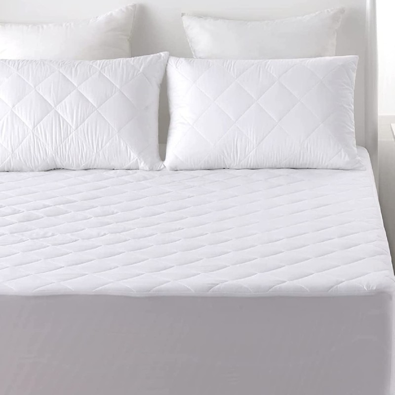 Double Quilted Mattress Protector Extra Deep Pocket Fitted Hypoallergenic Hotel