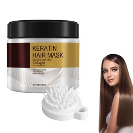 Keratin Haarbehandlungsmaske, Keratin Repair Hair Mask, Haar Serum Keratin Haarpflege, Anti Frizz Haarserum, Haar Maske mit Keratin, Keratin Haarmaske für sehr Trockenes und Geschädigtes Haar