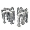 QP3D Battle Ruined Building Pillars Wall, Terrain Scenery for Tabletop