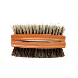 Premium Horsehair Shoes Brush Set of 2 - Ideal for Shoes, Boots, Car Seats, Sofas, Bags - Enhance Shine and Clean with Genuine Horsehair Bristles - For Men's Shoe Care For Men