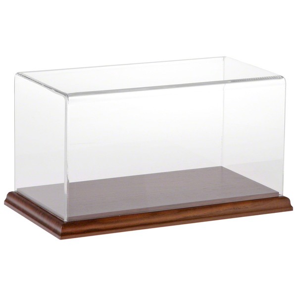 Plymor Clear Acrylic Display Case with Hardwood Base, 10" W