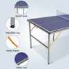 HaoKang Mid-Size Table Tennis Table 6Ft Ping-Pong Table Set Foldable