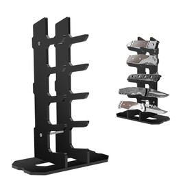 Cosmos Acrylic Knife Display Stand, Pocket Knife Holder EDC Knife Organizer Rack Folding Knife Display Case Multitool Storage Shelf Dagger Stand for Collection, Home Decoration (Solid Black)