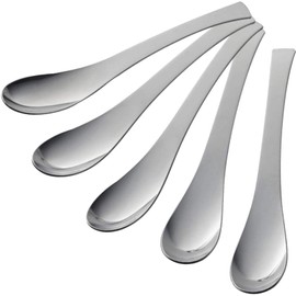 Shimomura Kihan Tsubame Sanjo 42362 Tsubame Slim Smart Spoons, Curry, Rice Bowls, Stainless Steel, Set of 5