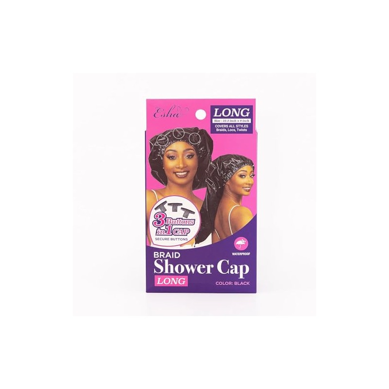 Esha Gorro Ducha Cabello Extra Largo Trenzas Rastas Rizos Resistente