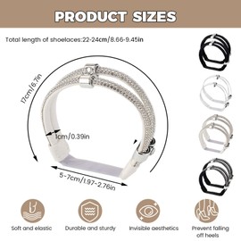 Rhinestone Elastic High Heels Shoe Lace Band, Detachable Anti Loose High Heels Shoelace, Shiny Replacement Ankle Straps Belt, Style 3, Universal Sizes