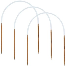 3Pcs 3.75mm Wooden Circular Knitting Needle US Size 5 Round Knitting Needles 16 Inch for Handmade Knitting DIY Blankets Socks Baby Hats Cuffs Sweaters