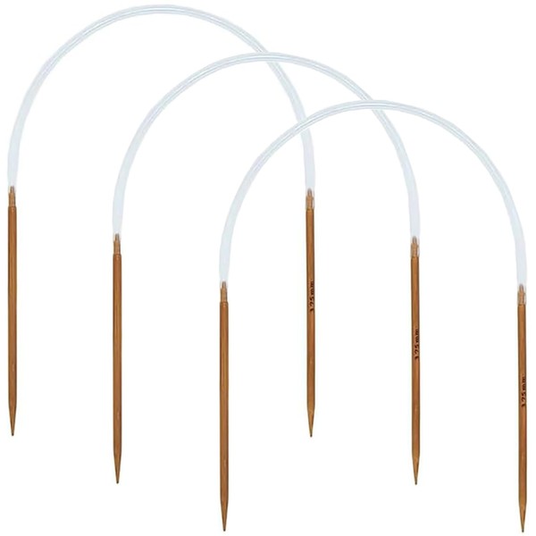3Pcs 3.75mm Wooden Circular Knitting Needle US Size 5 Round